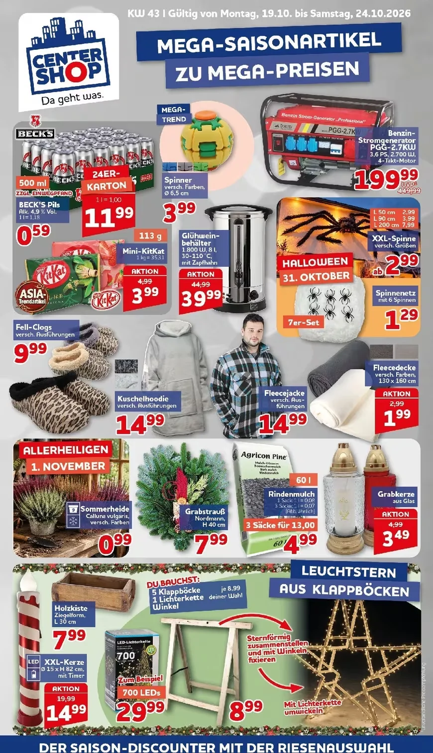 Centershop Prospekt ab 19.10.2026 Aktuelle ab Montag