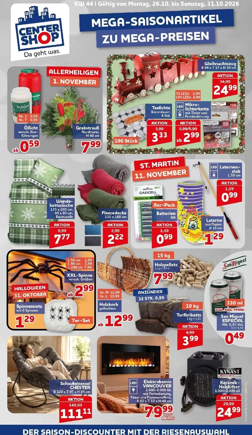 Centershop Prospekt ab 26.10.2026 Aktuelle ab Montag