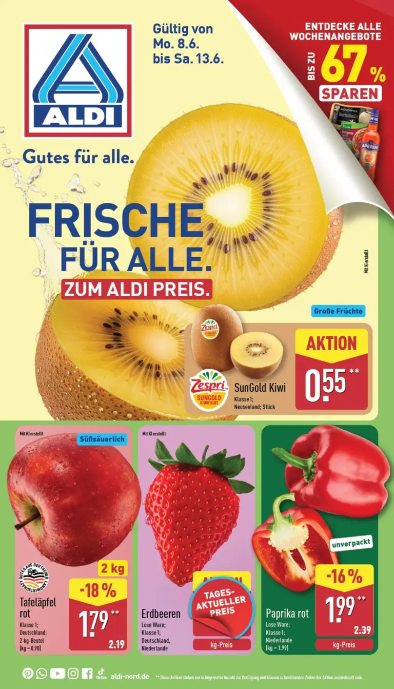 Aldi Nord Prospekt ab 08.06.2026