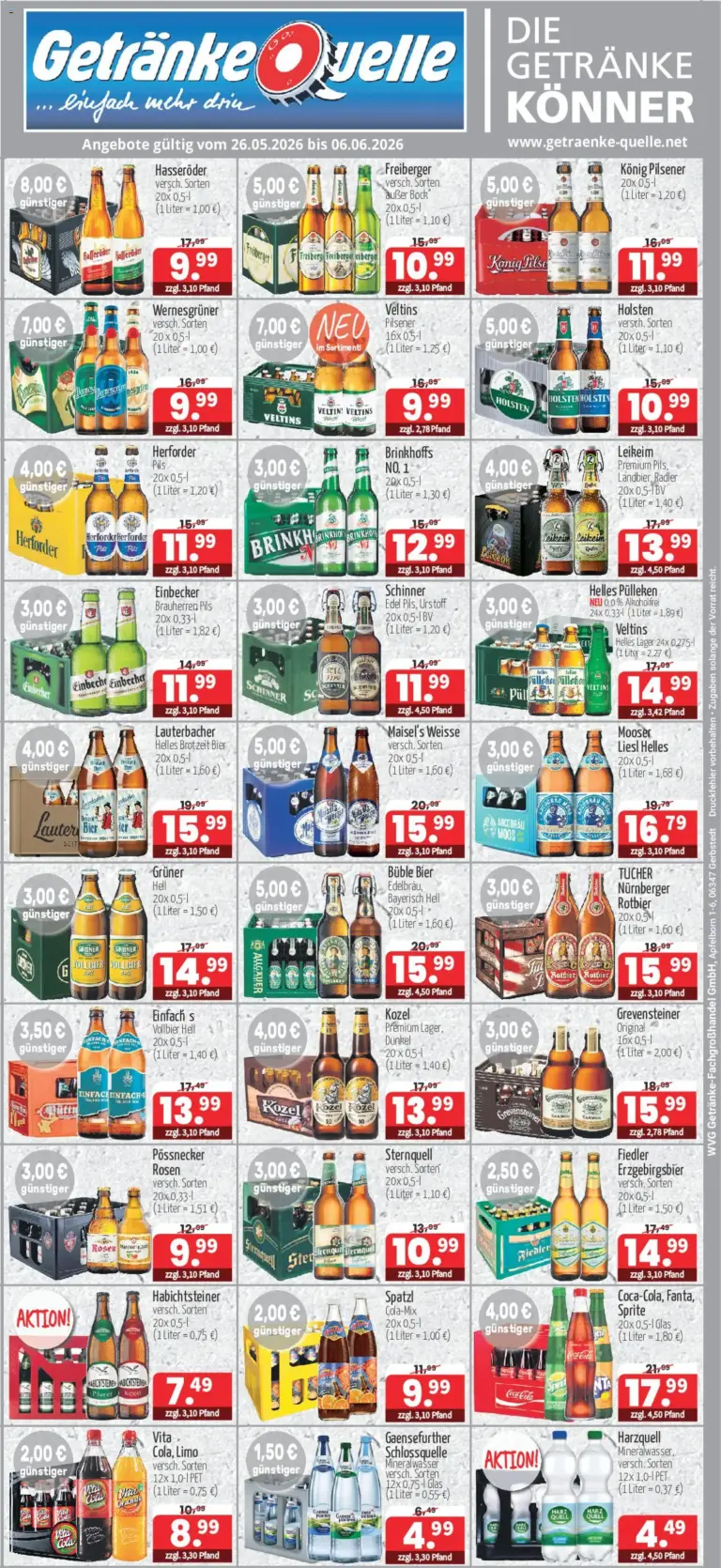 Getränke Quelle Prospekt ab 26.05.2026