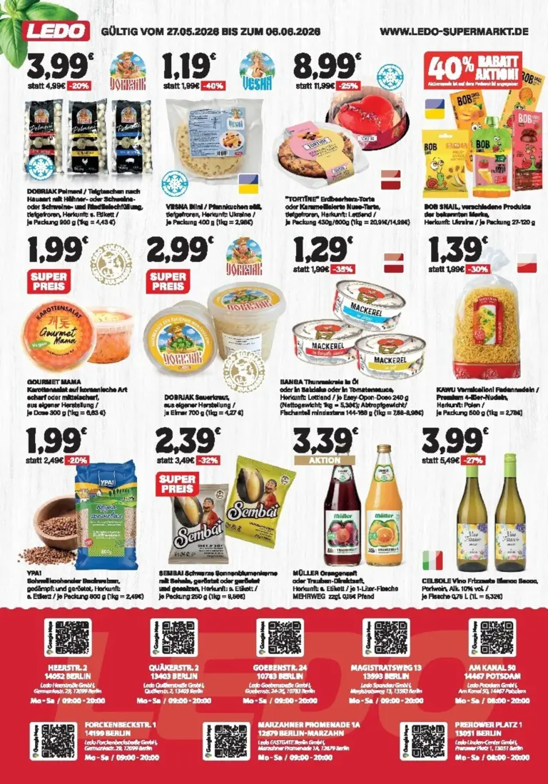 Ledo Prospekt ab 27.05.2026