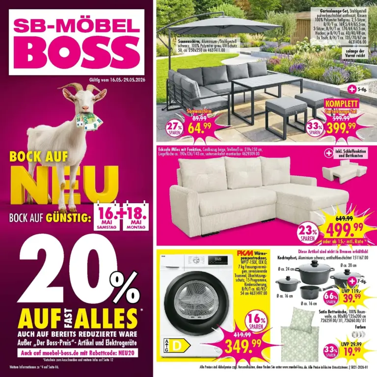 Möbel Boss Prospekt ab 16.05.2026