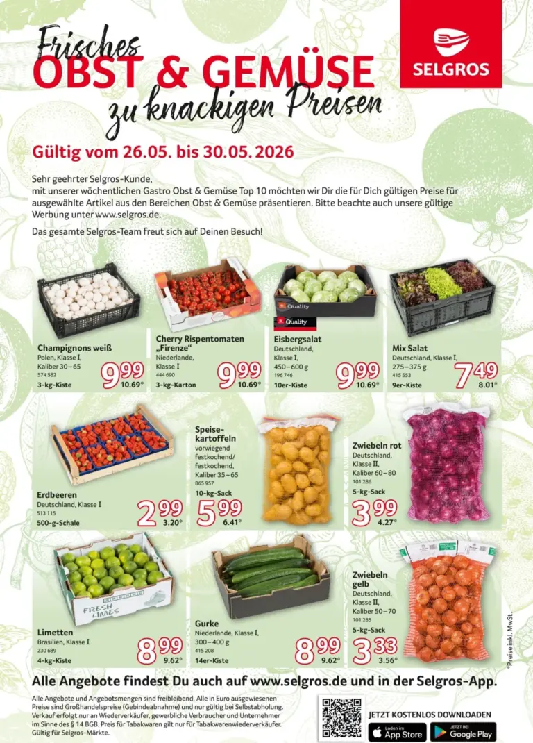 Selgros Prospekt ab 26.05.2026