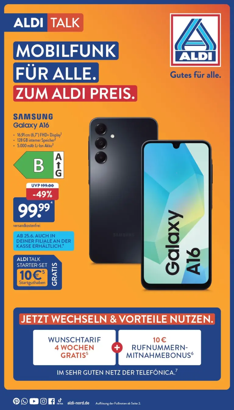 Aldi Nord Prospekt ab 25.06.2026