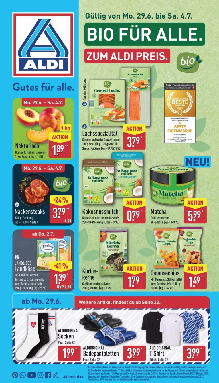 Aldi Nord Prospekt ab 29.06.2026