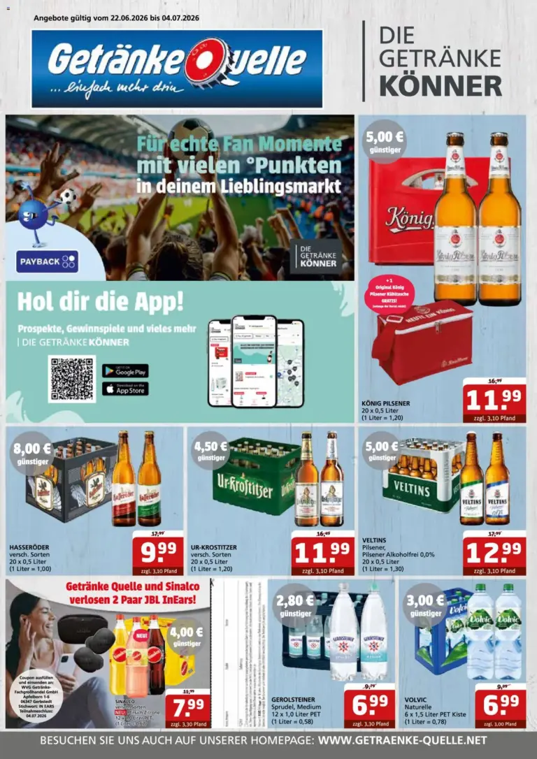Getränke Quelle Prospekt ab 22.06.2026