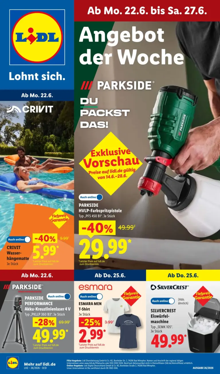 LIDL Prospekt ab 22.06.2026