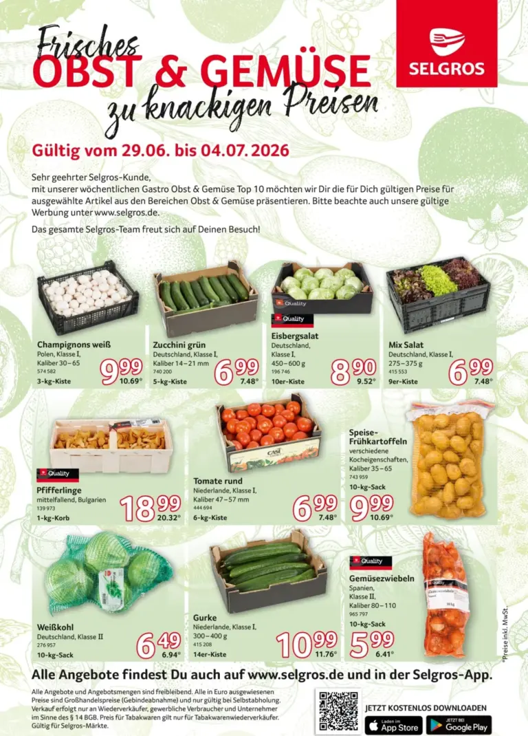 Selgros Prospekt ab 29.06.2026