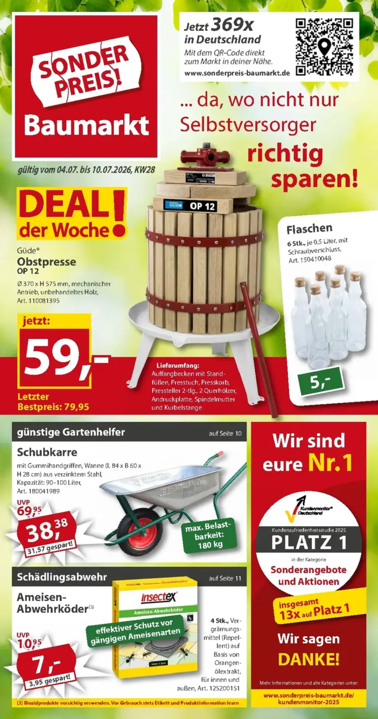 Sonderpreis Baumarkt Prospekt ab 04.07.2026