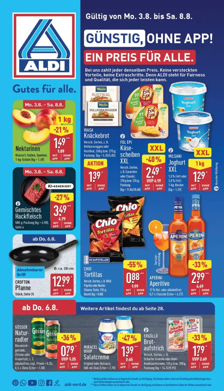 Aldi Nord Prospekt ab 03.08.2026