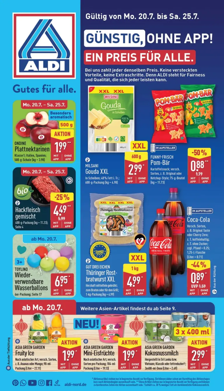 Aldi Nord Prospekt ab 20.07.2026