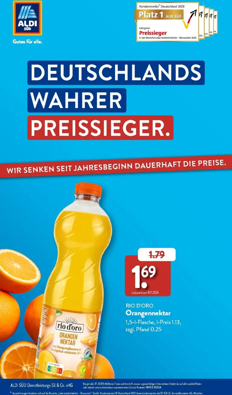 Aldi Süd Prospekt ab 01.07.2026
