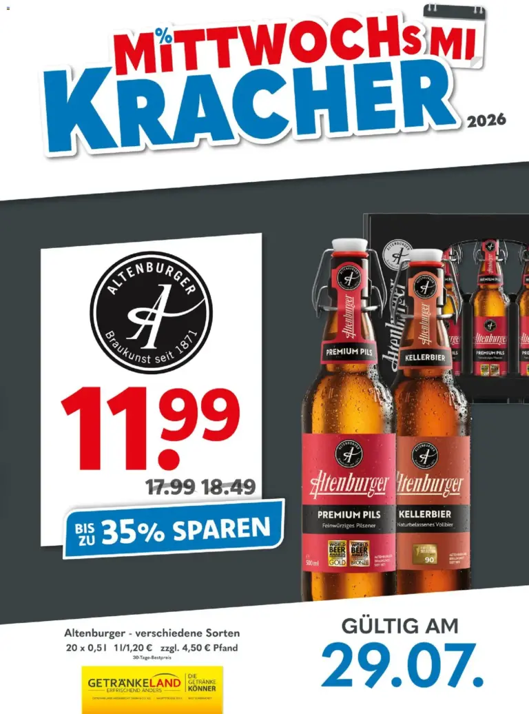 Getränkeland Prospekt ab 29.07.2026