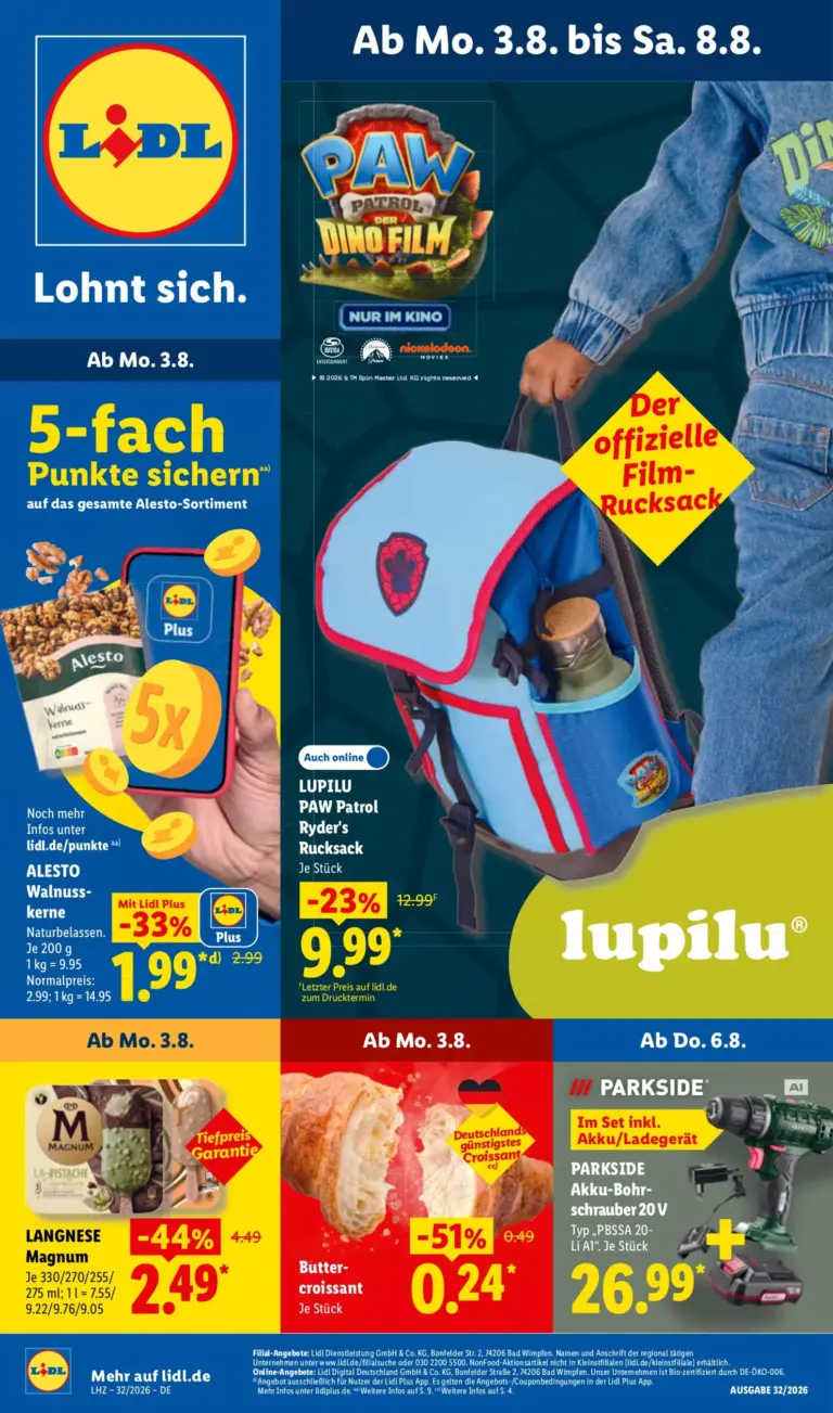 LIDL Prospekt ab 03.08.2026