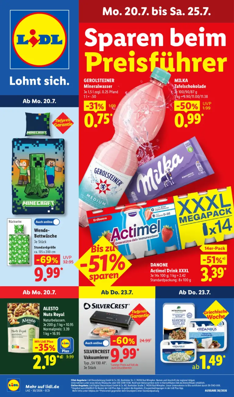 LIDL Prospekt ab 20.07.2026