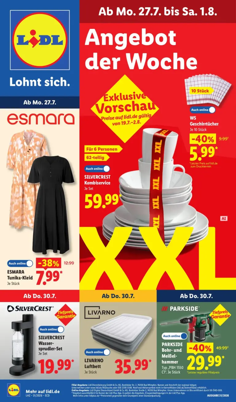 LIDL Prospekt ab 27.07.2026