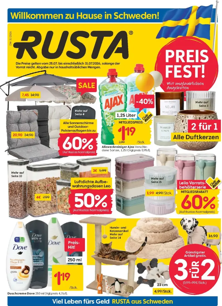 Rusta Prospekt ab 25.07.2026