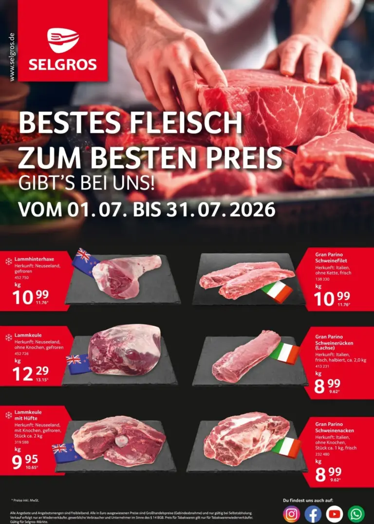 Selgros Prospekt ab 01.07.2026