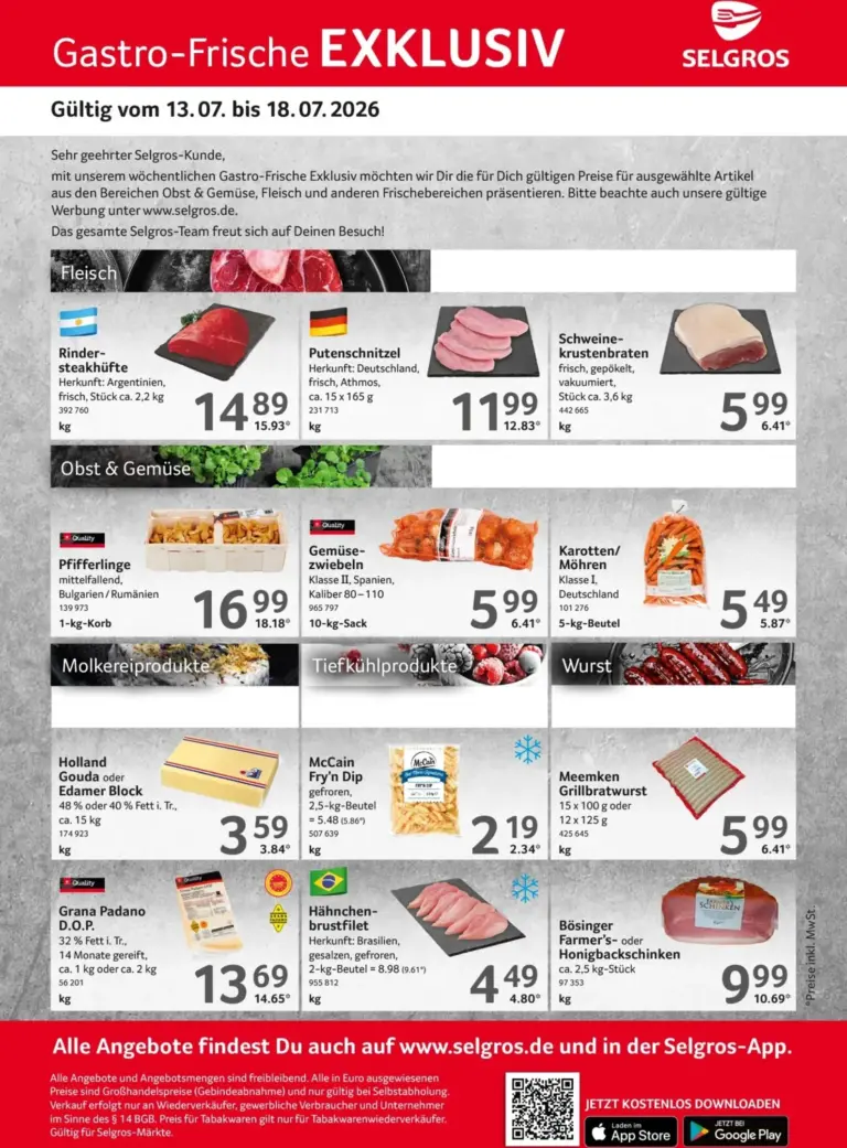 Selgros Prospekt ab 13.07.2026
