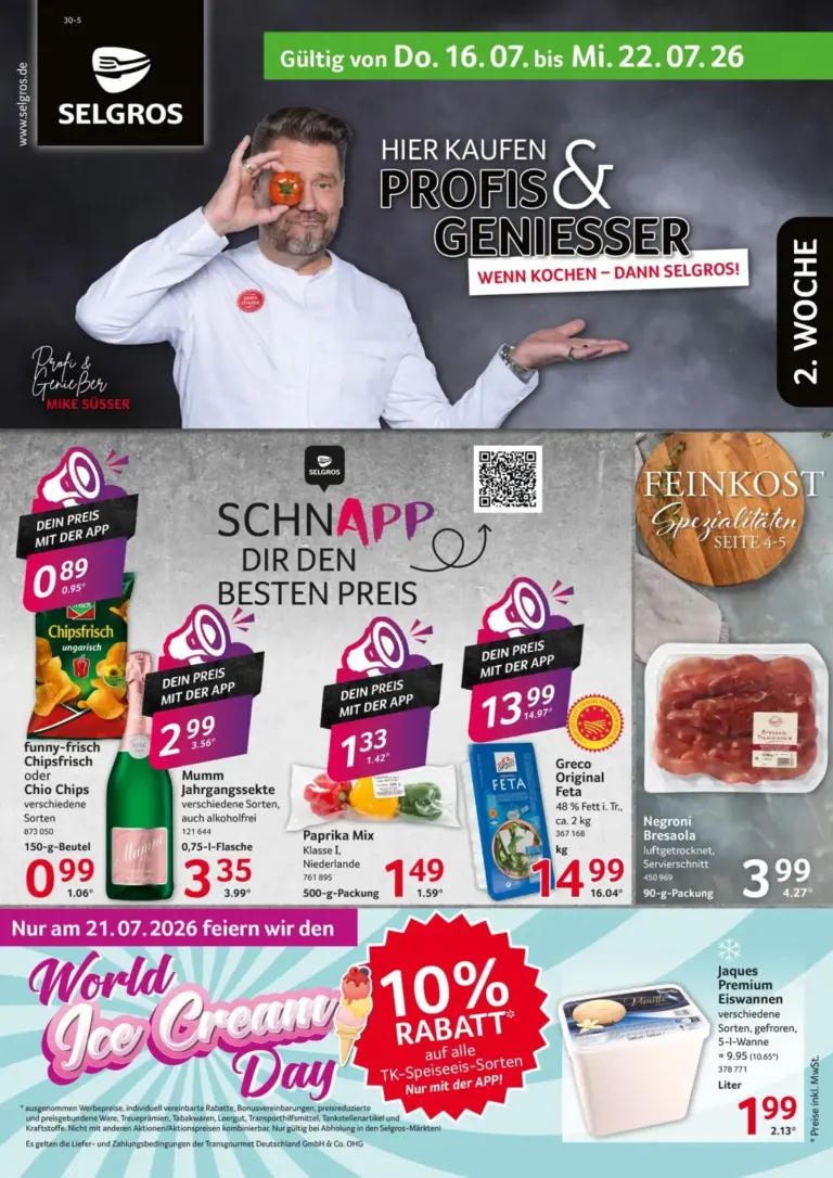 Selgros Prospekt ab 16.07.2026