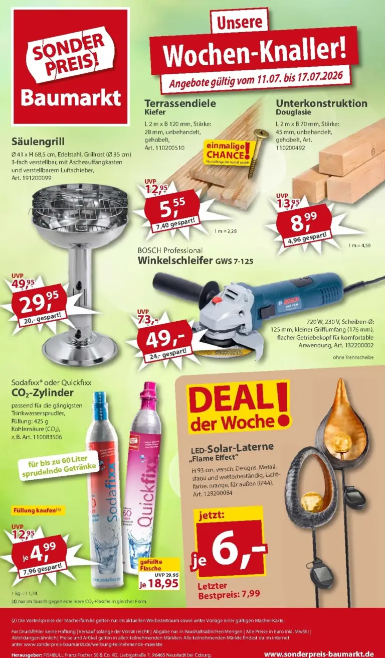 Sonderpreis Baumarkt Prospekt ab 11.07.2026