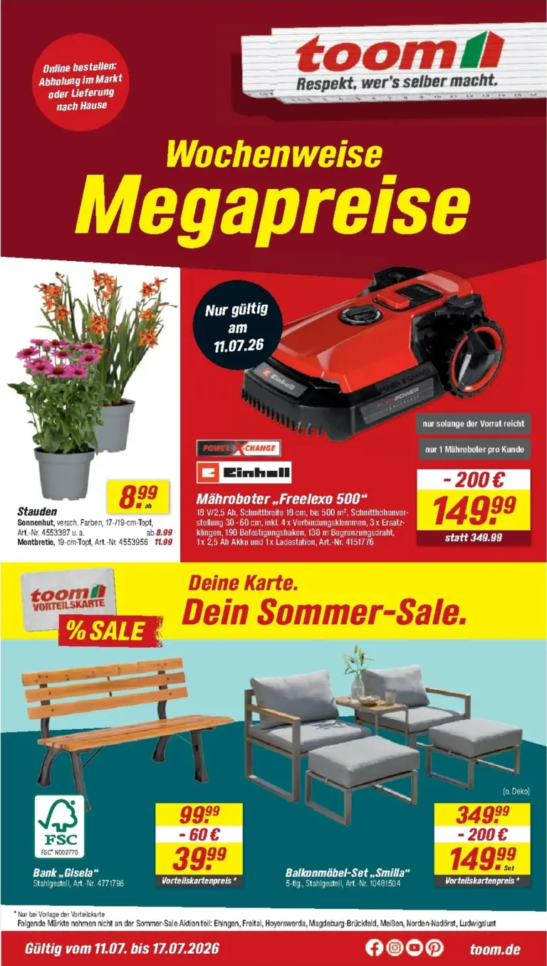 Toom Prospekt ab 11.07.2026