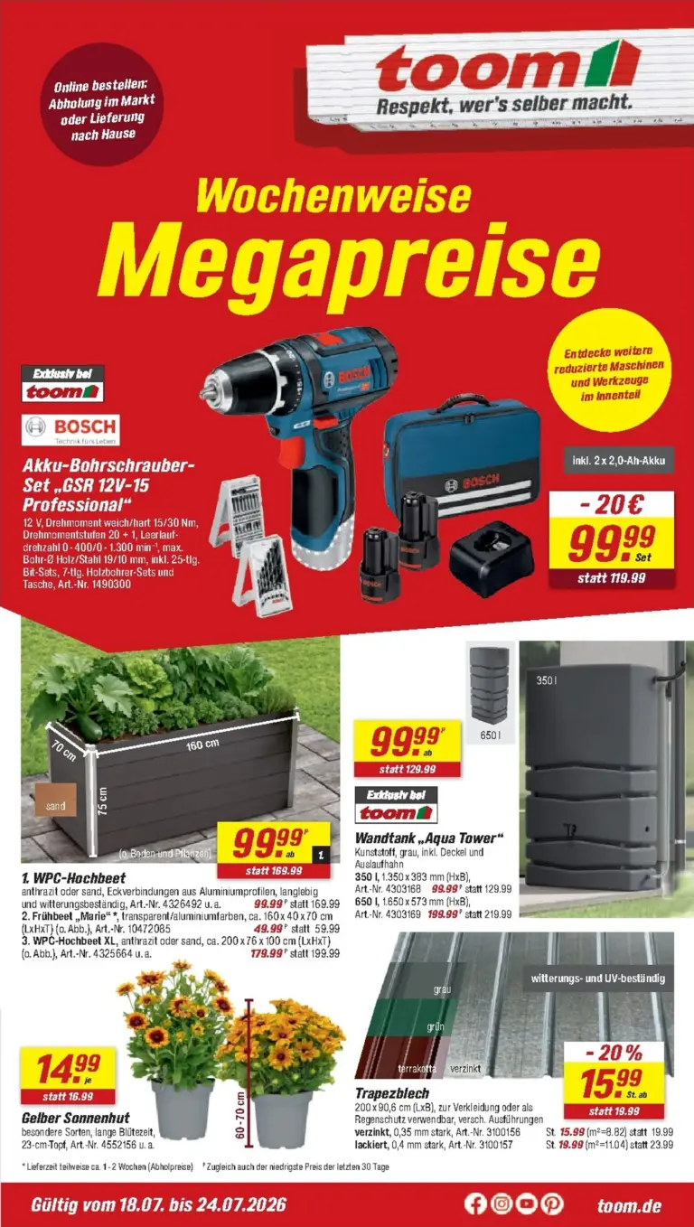 Toom Prospekt ab 18.07.2026