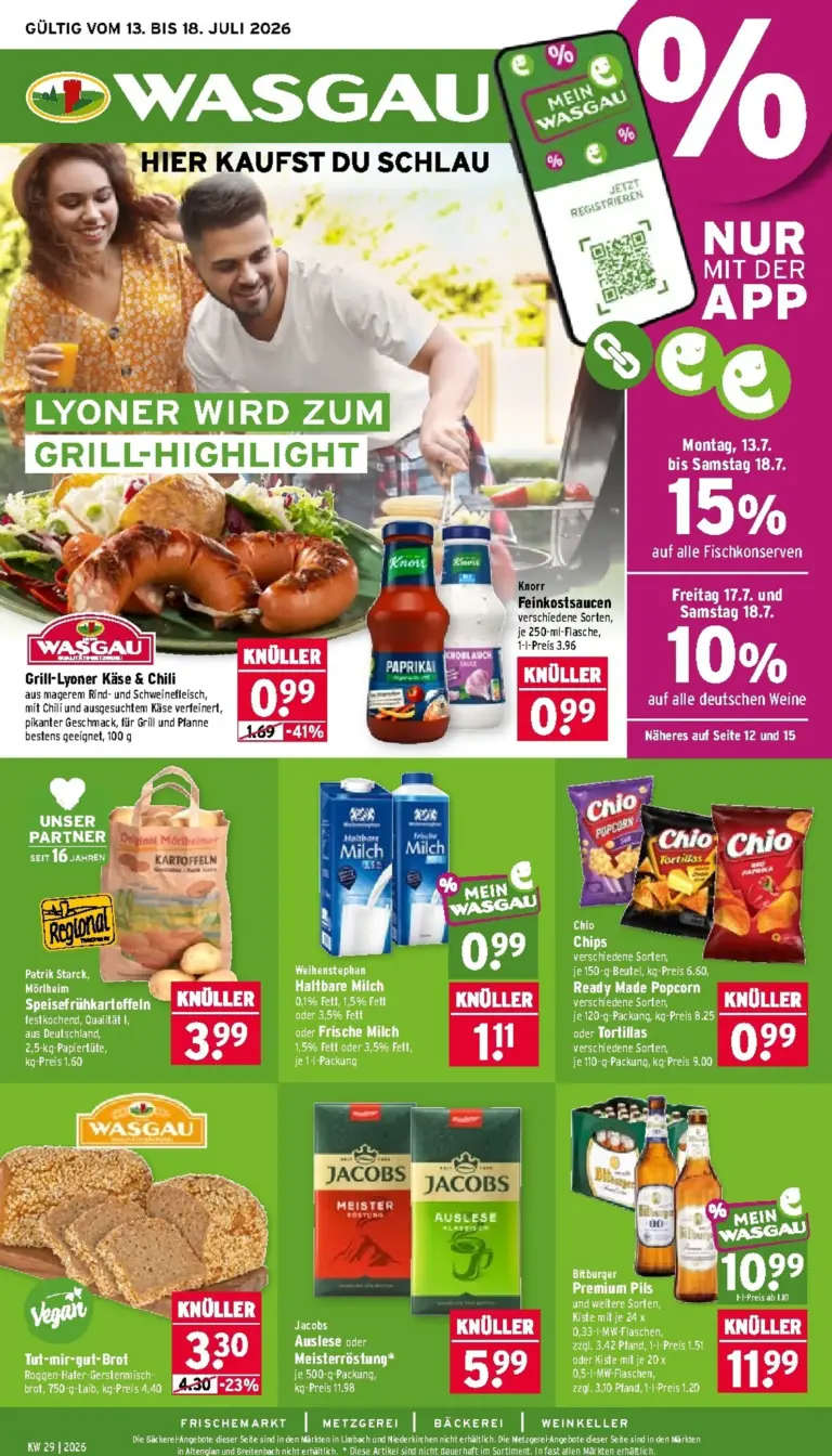 Wasgau Prospekt ab 13.07.2026