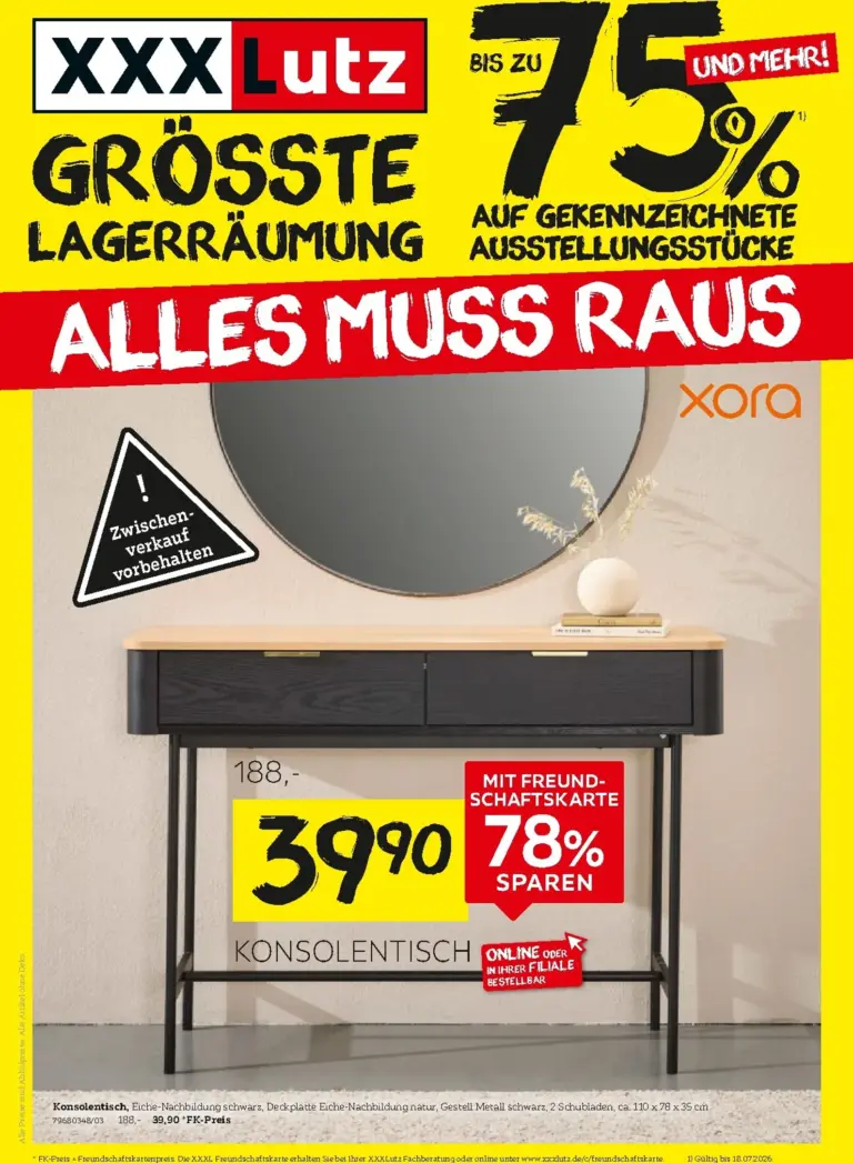 XXXLutz Prospekt ab 07.07.2026