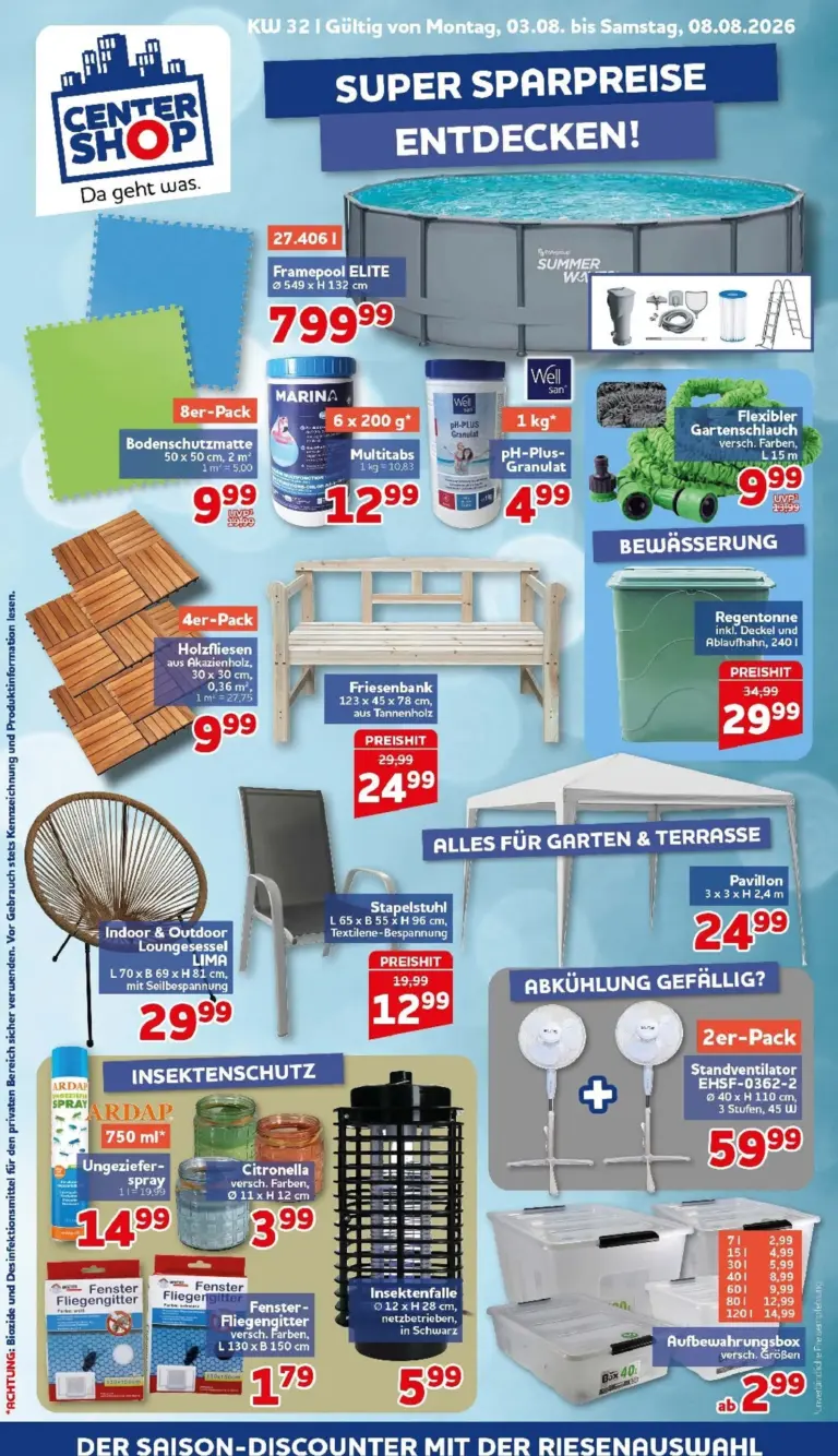 Centershop Prospekt ab 03.08.2026