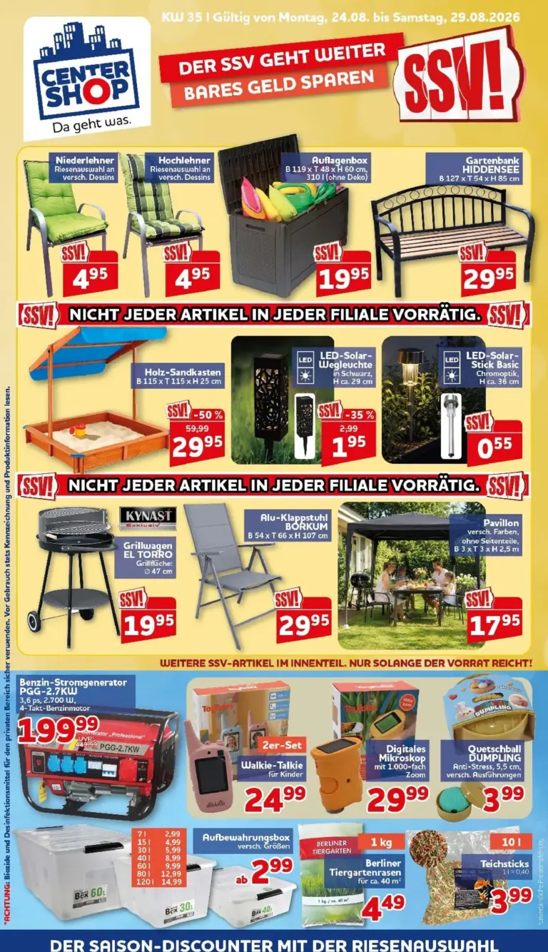 Centershop Prospekt ab 24.08.2026