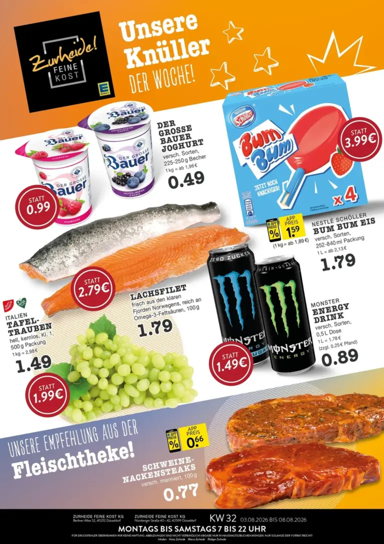 Edeka Zurheide Prospekt ab 03.08.2026