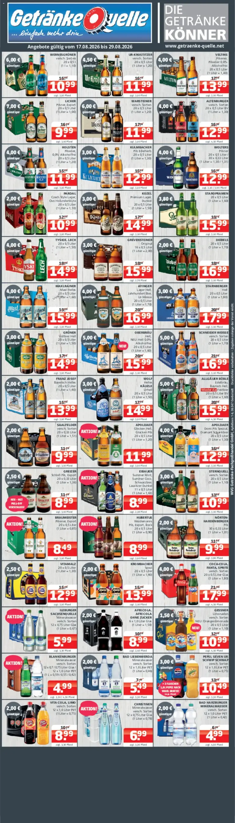 Getränke Quelle Prospekt ab 17.08.2026