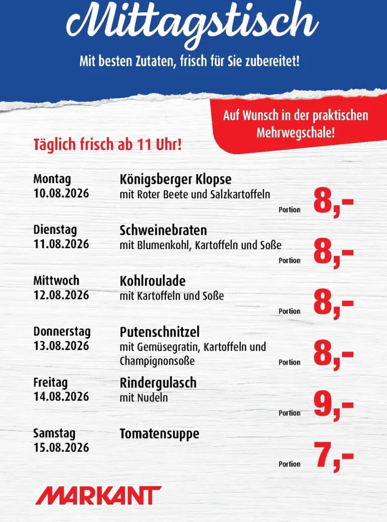 Markant Prospekt ab 10.08.2026