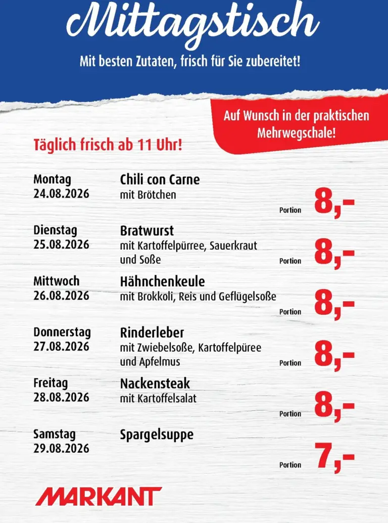 Markant Prospekt ab 24.08.2026