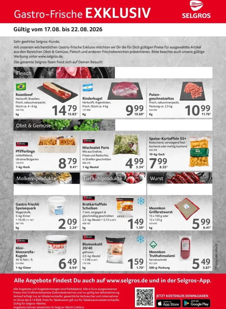 Selgros Prospekt ab 17.08.2026