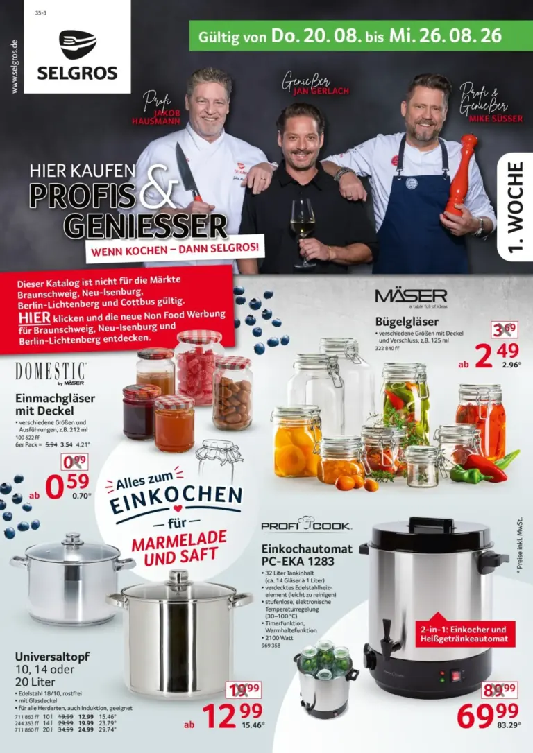 Selgros Prospekt ab 20.08.2026