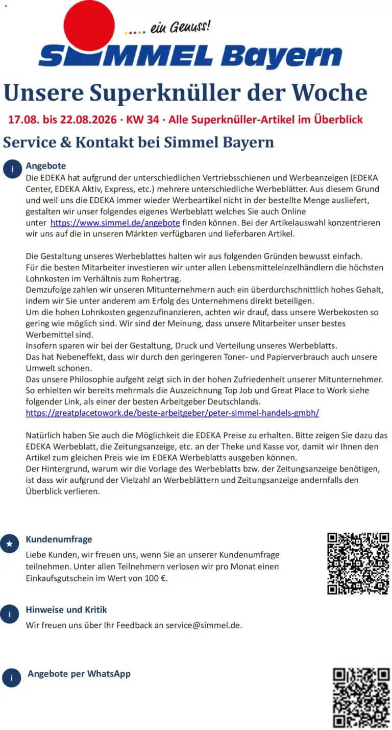 Simmel Prospekt ab 17.08.2026