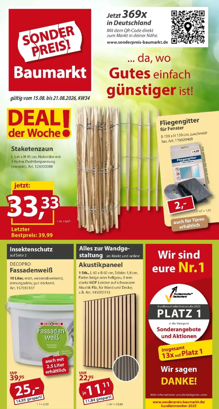 Sonderpreis Baumarkt Prospekt ab 15.08.2026