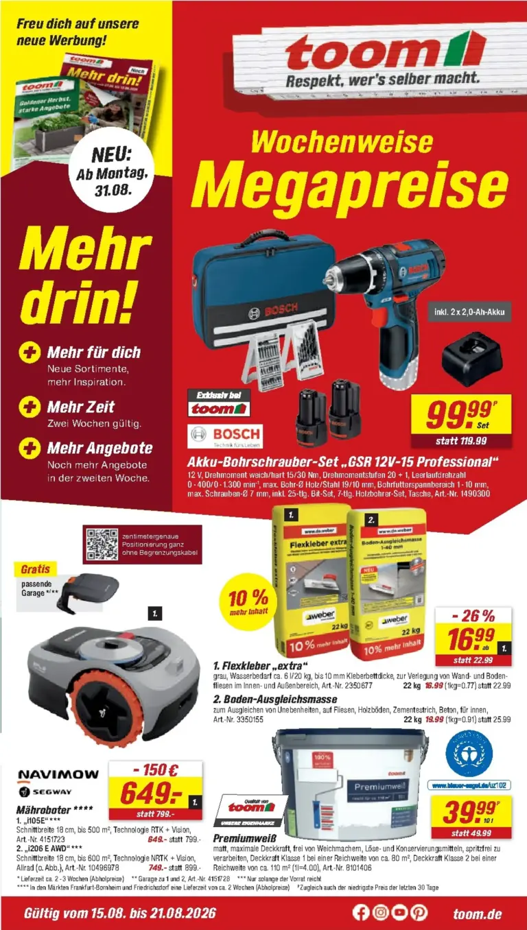Toom Prospekt ab 15.08.2026