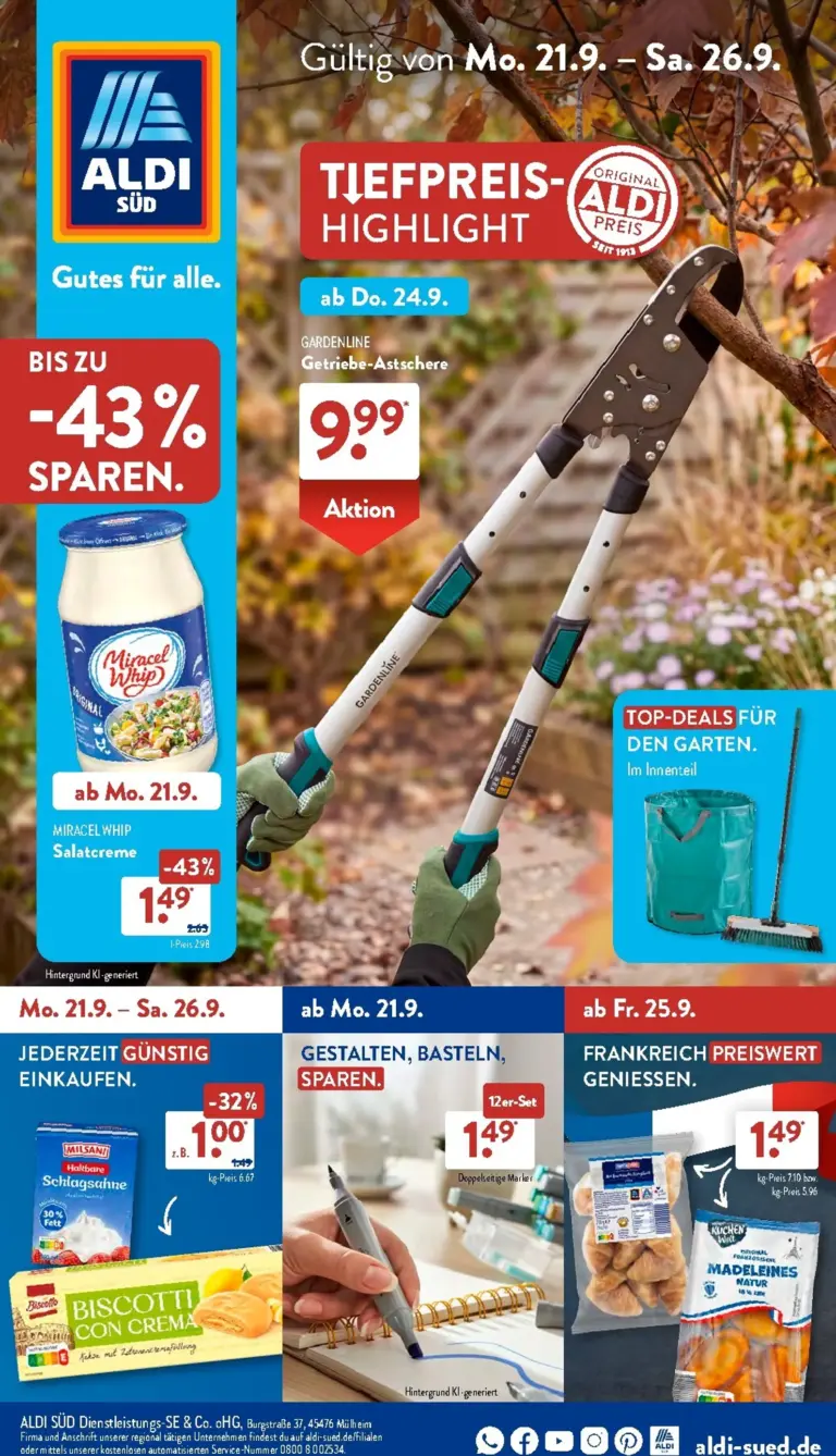 Aldi Süd Prospekt ab 21.09.2026