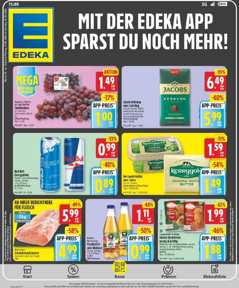 EDEKA Prospekt ab 21.09.2026
