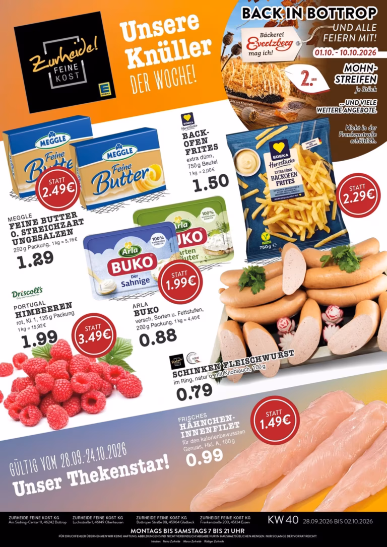 Edeka Zurheide Prospekt ab 28.09.2026