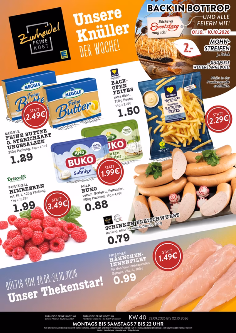 Edeka Zurheide Prospekt ab 28.09.2026