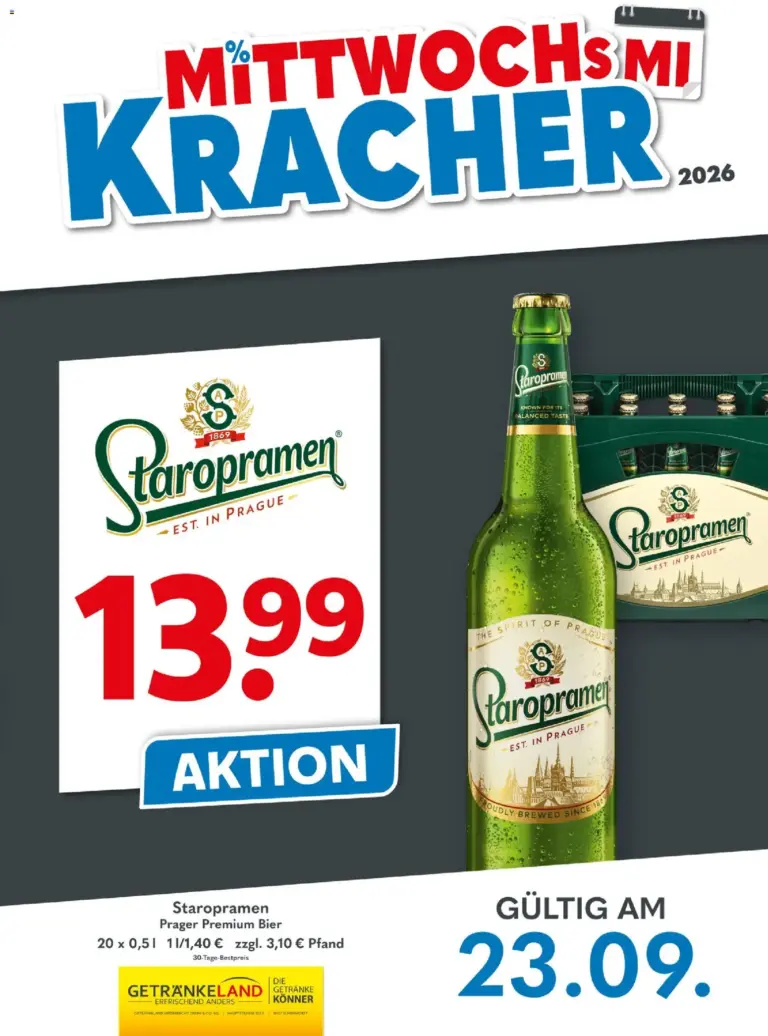Getränkeland Prospekt ab 23.09.2026