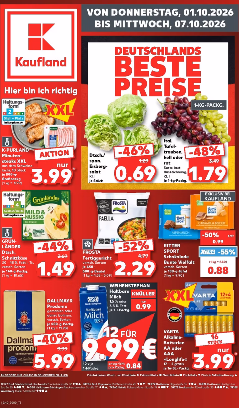Kaufland Prospekt ab 01.10.2026