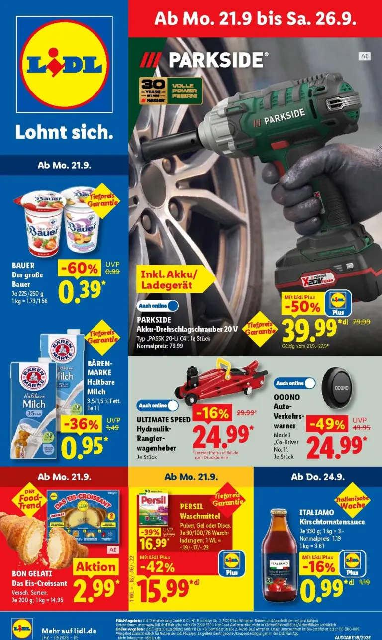 LIDL Prospekt ab 21.09.2026