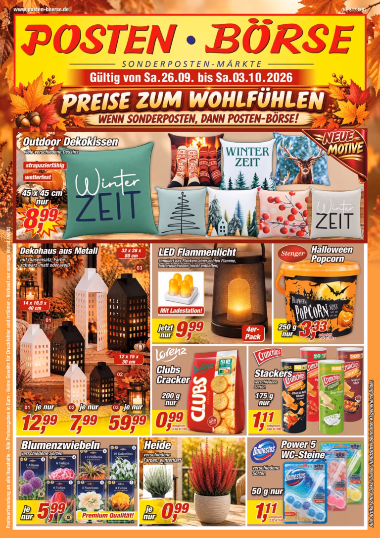Posten Boerse Prospekt ab 26.09.2026