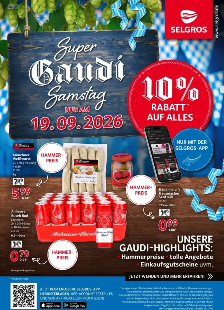 Selgros Prospekt ab 19.09.2026