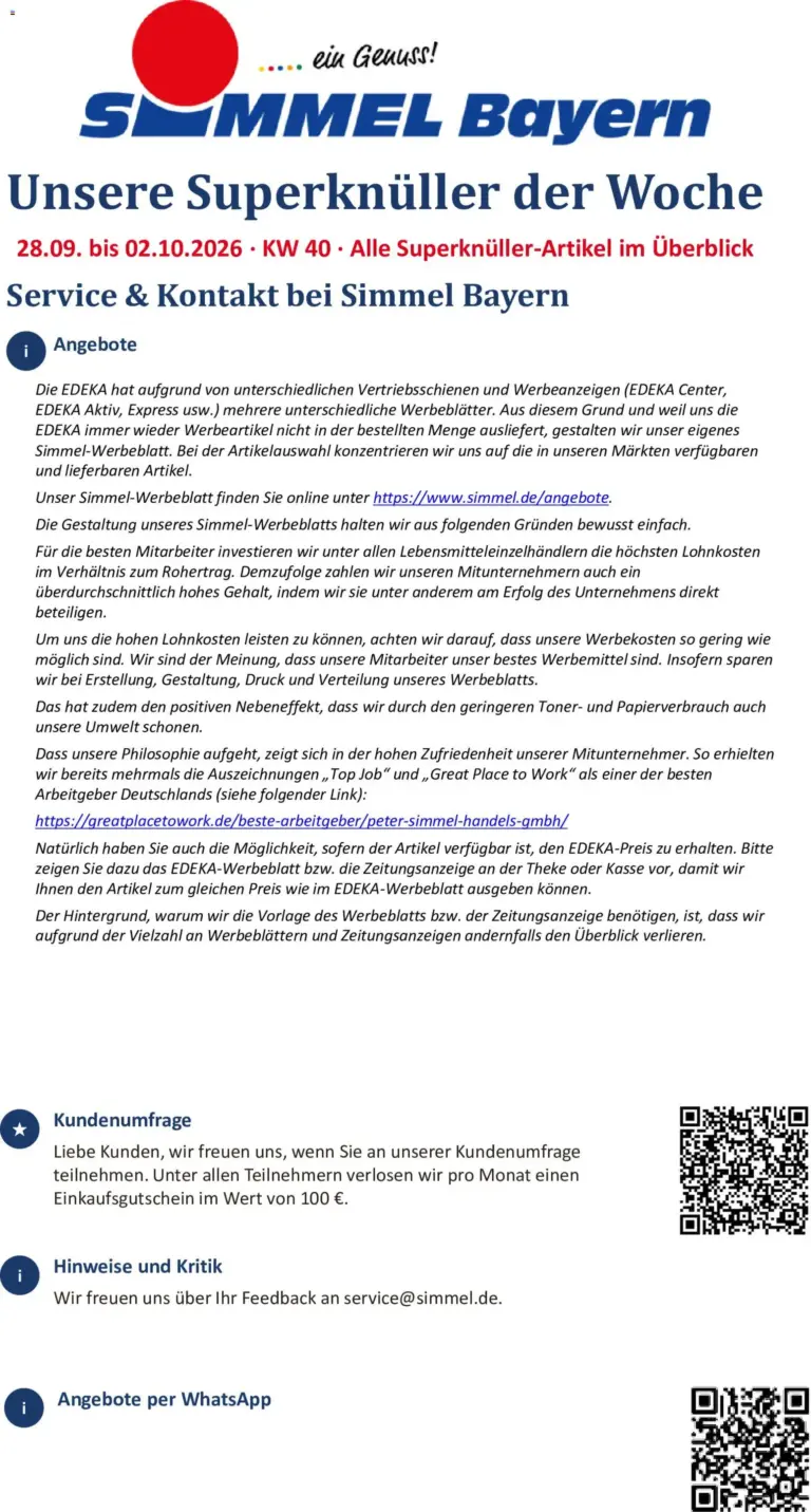Simmel Prospekt ab 28.09.2026